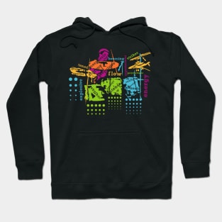 Fancy Drummer Typographic Style Hoodie